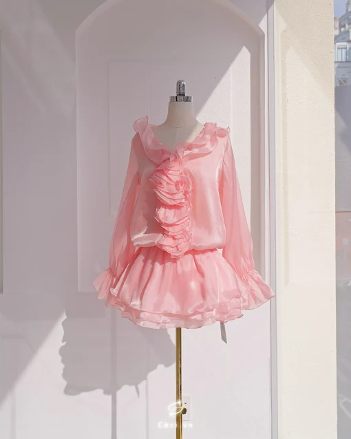 LEONA DRESS 717 - HỒNG