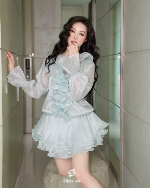 LEONA DRESS 717 - MINT - Ảnh 6