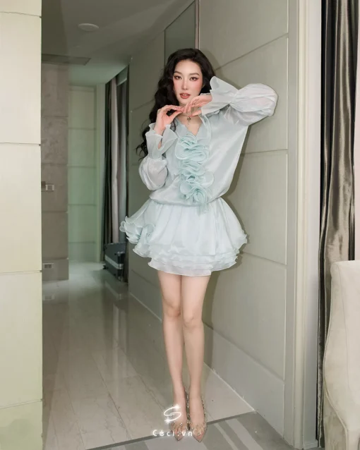 LEONA DRESS 717 - MINT - Ảnh 5