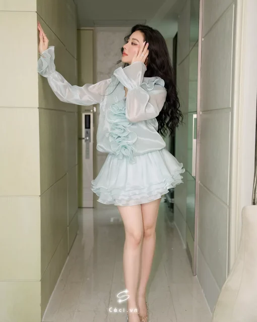 LEONA DRESS 717 - MINT - Ảnh 4