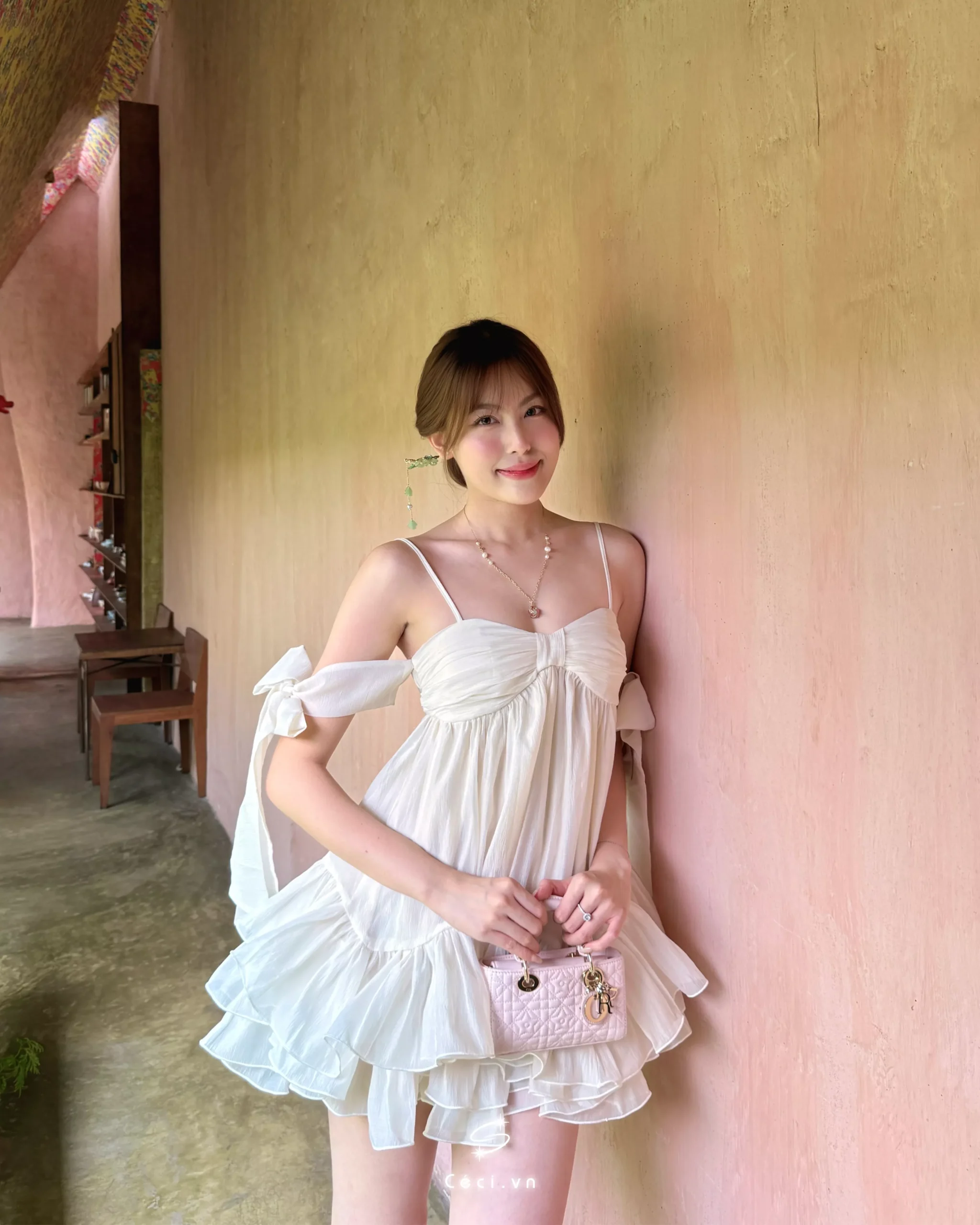 PHOEBE DRESS 704 - PEARL VEIL
