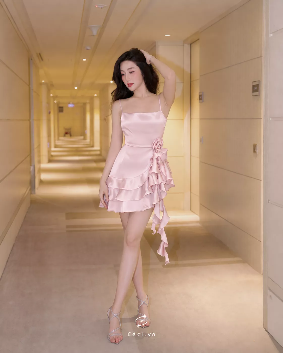 CAMILLE DRESS 688 – HỒNG