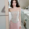 MIN CORSET 625 - TWEED MINT