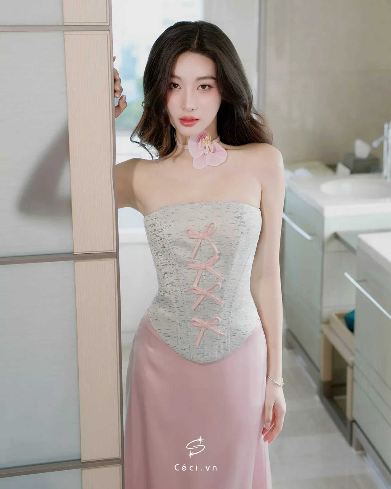 MIN CORSET 625 - TWEED MINT