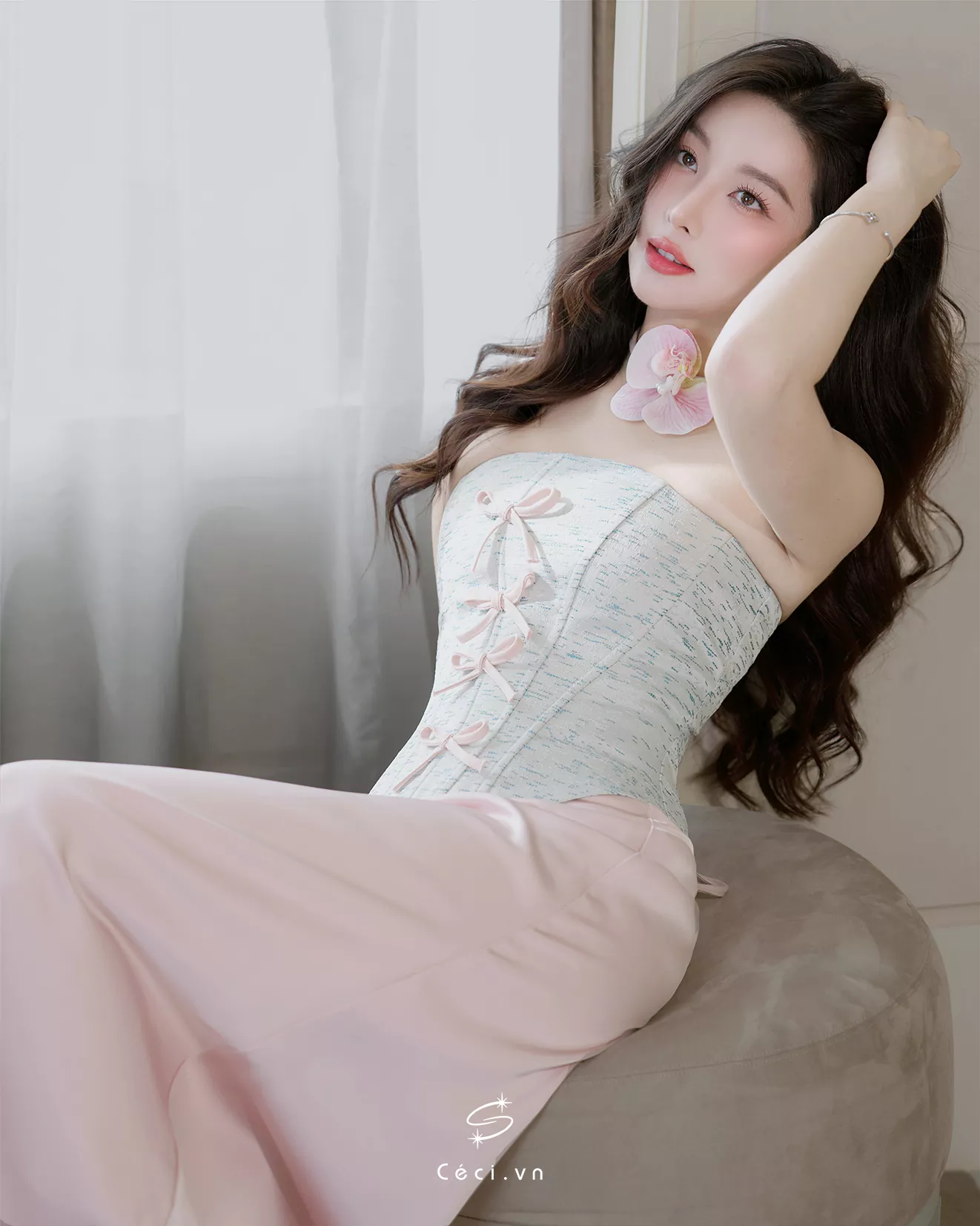 Alternative view of MIN CORSET 625 - TWEED MINT