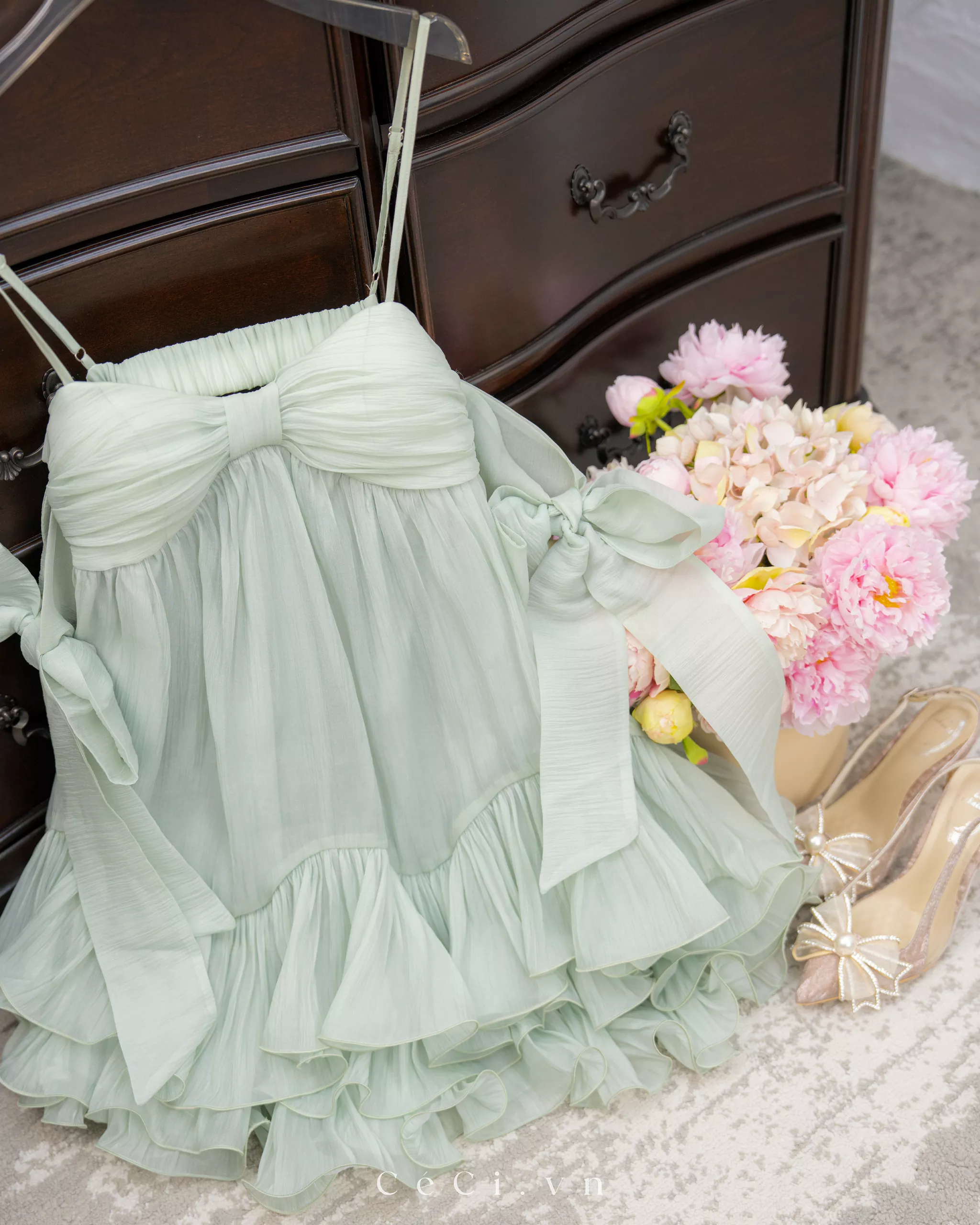 PHOEBE DRESS 704 – OLIVE MUSE - Ảnh 6