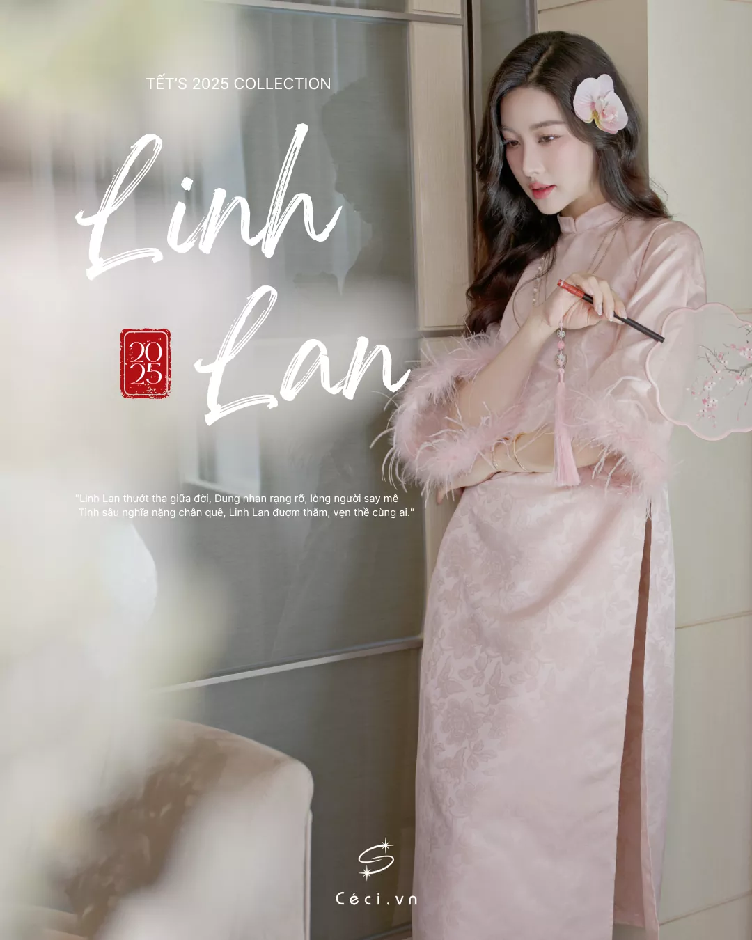 691.12 ÁO DÀI LINH LAN 2 – HỒNG – KHÔNG KÈM QUẦN