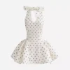 BELLE DRESS 709 - IVORY POLKA