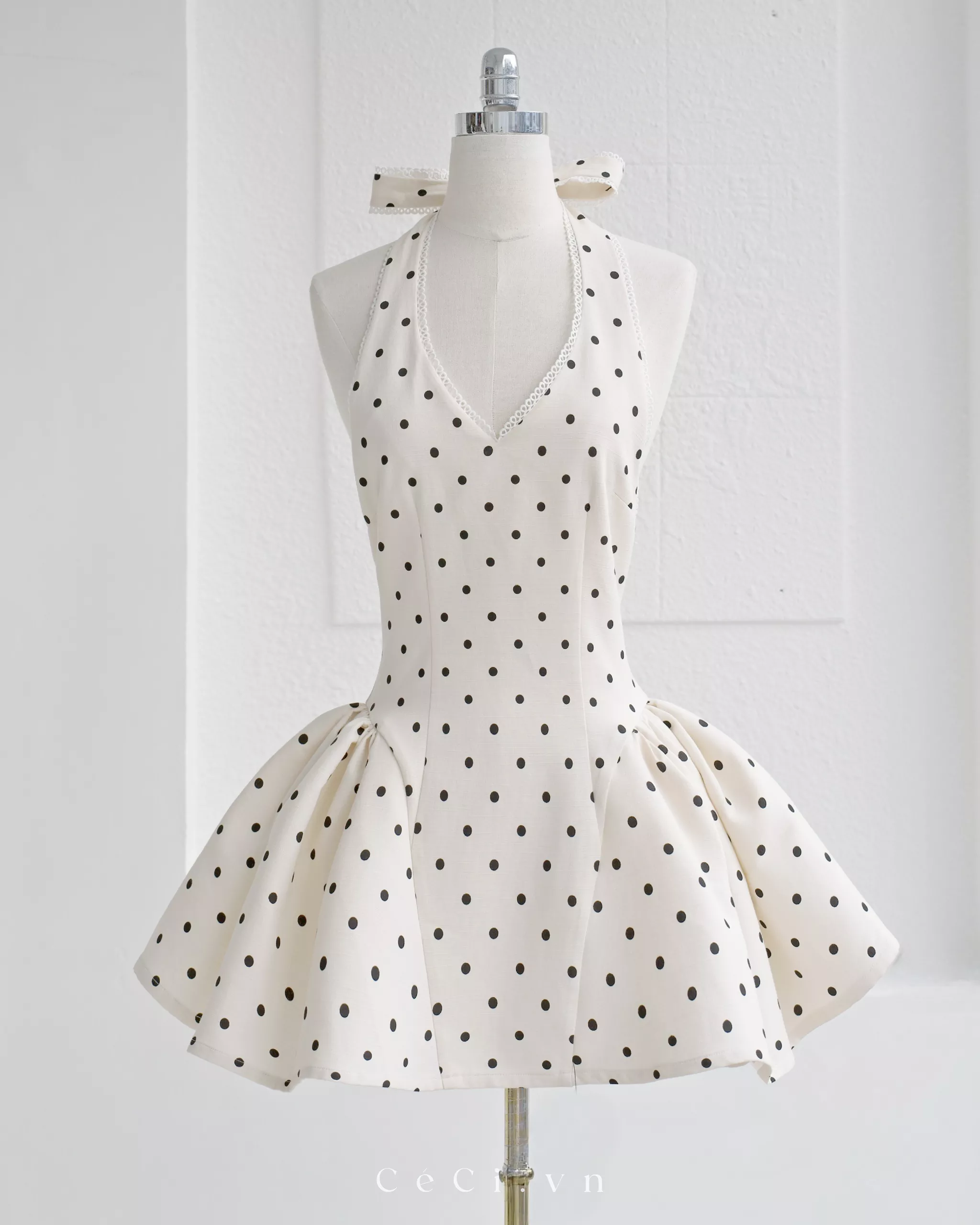 BELLE DRESS 709 - IVORY POLKA - Ảnh 5
