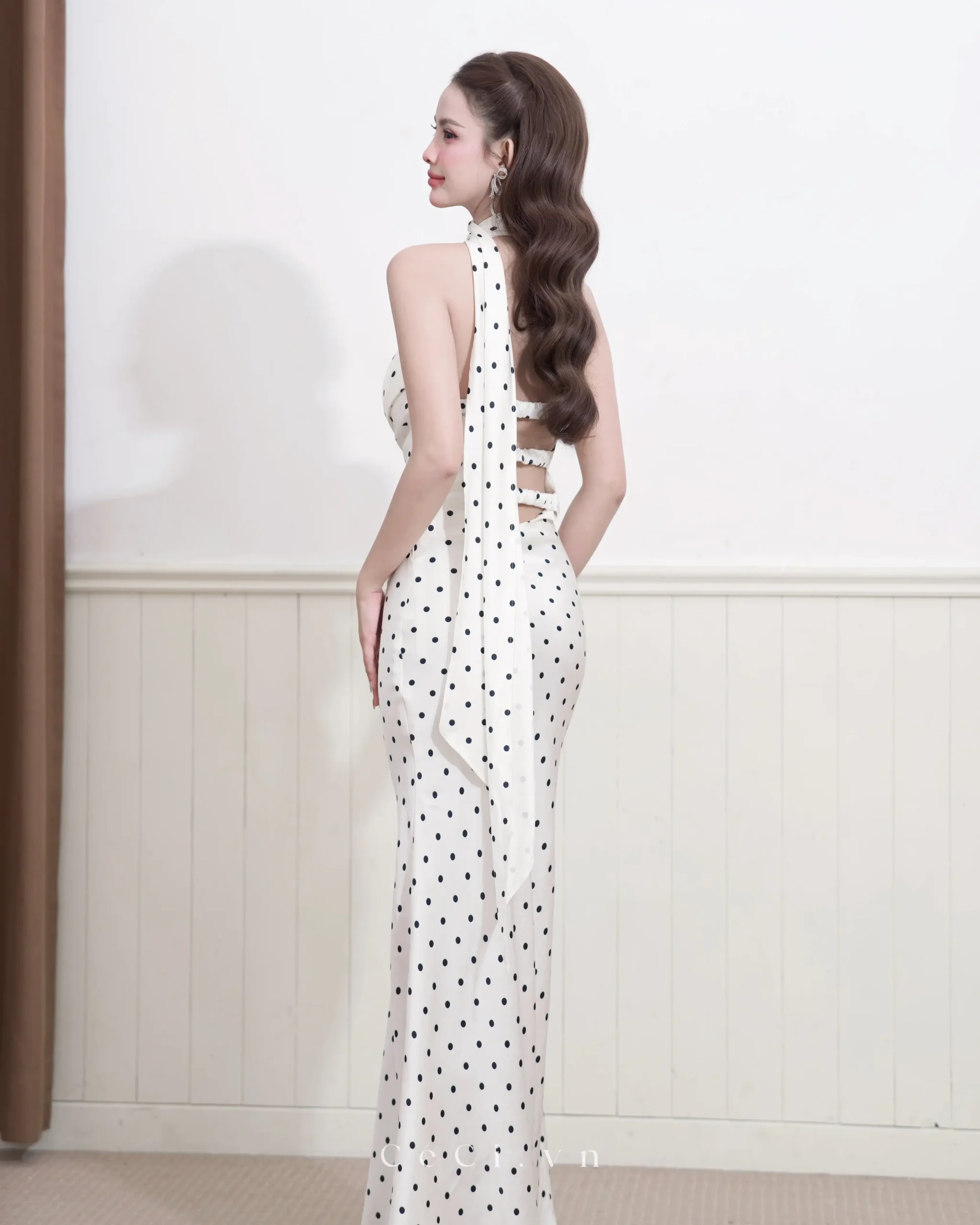 MALIYAH DRESS 743 - IVORY POLKA - Ảnh 7