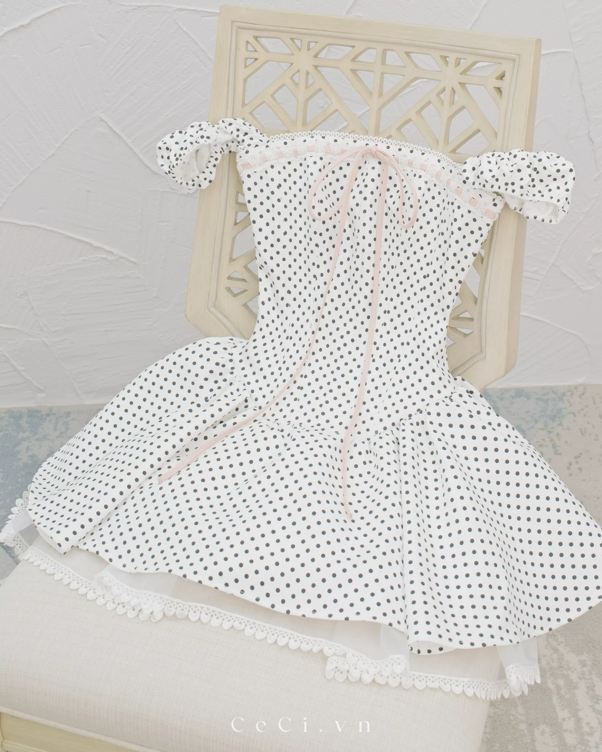 JULIETTE DRESS 744 - PEARL POLKA - Ảnh 9