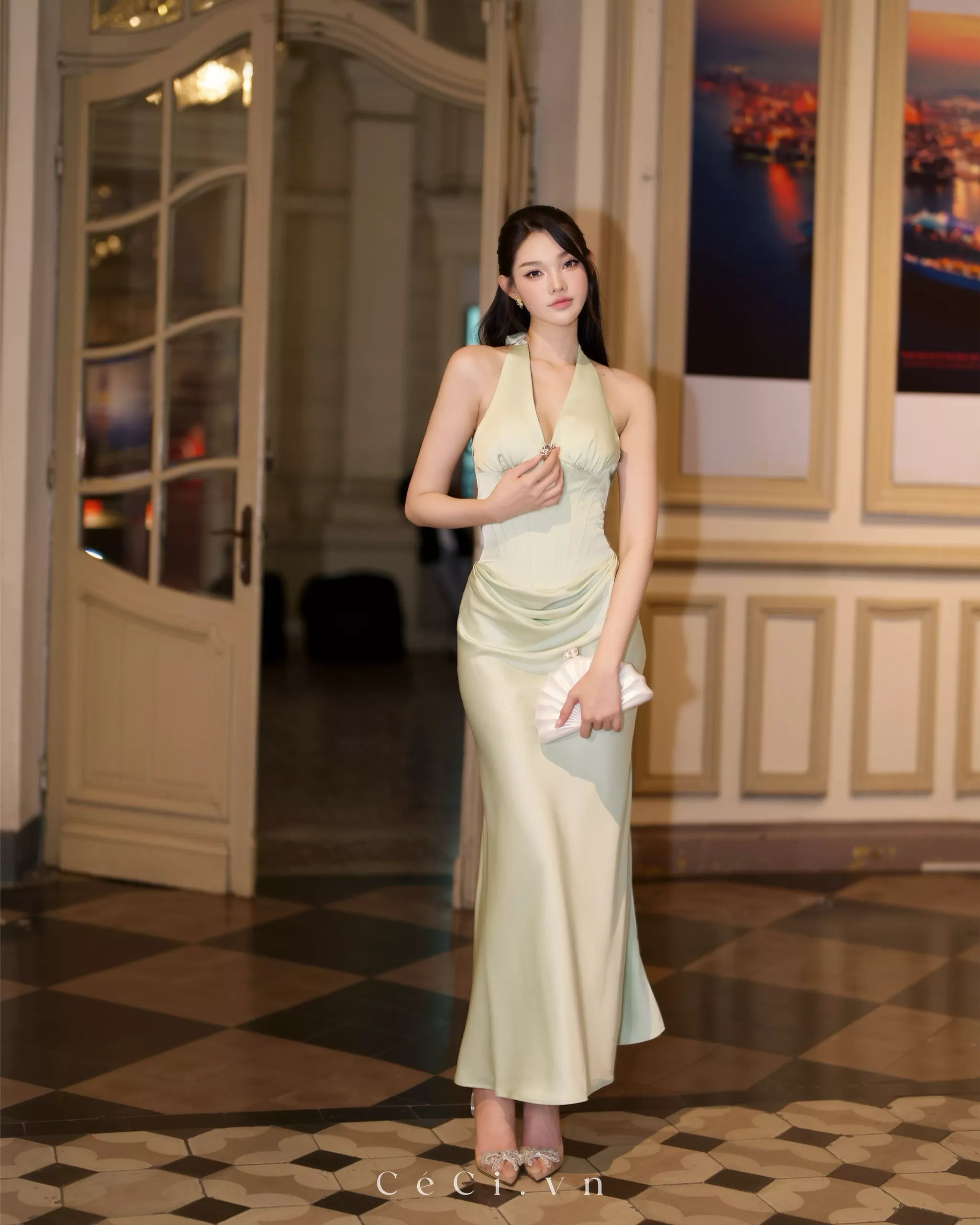 ROSETTA DRESS 757 - OLIVE MUSE