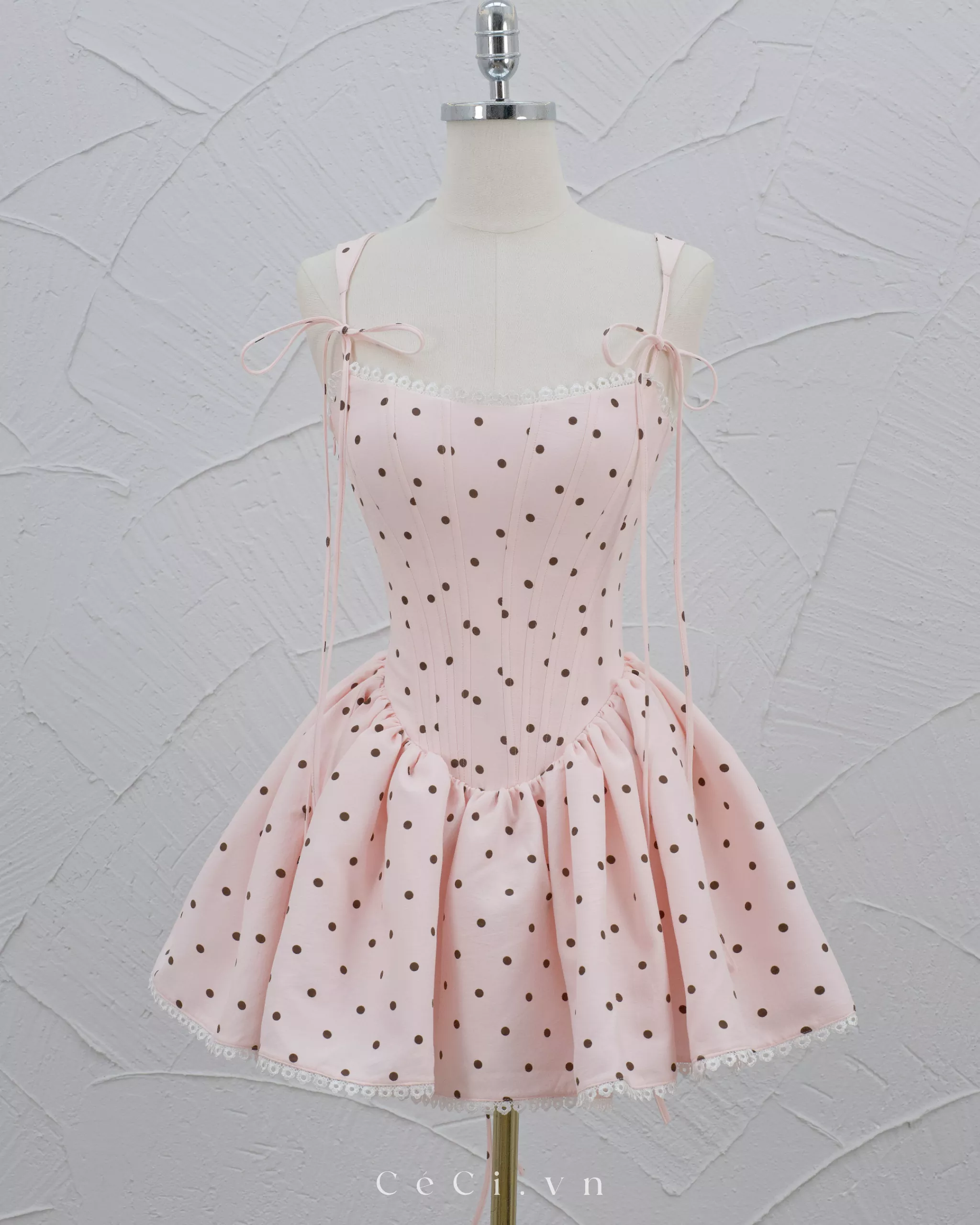 CALINA DRESS 738 - ROSE POLKA - Ảnh 5