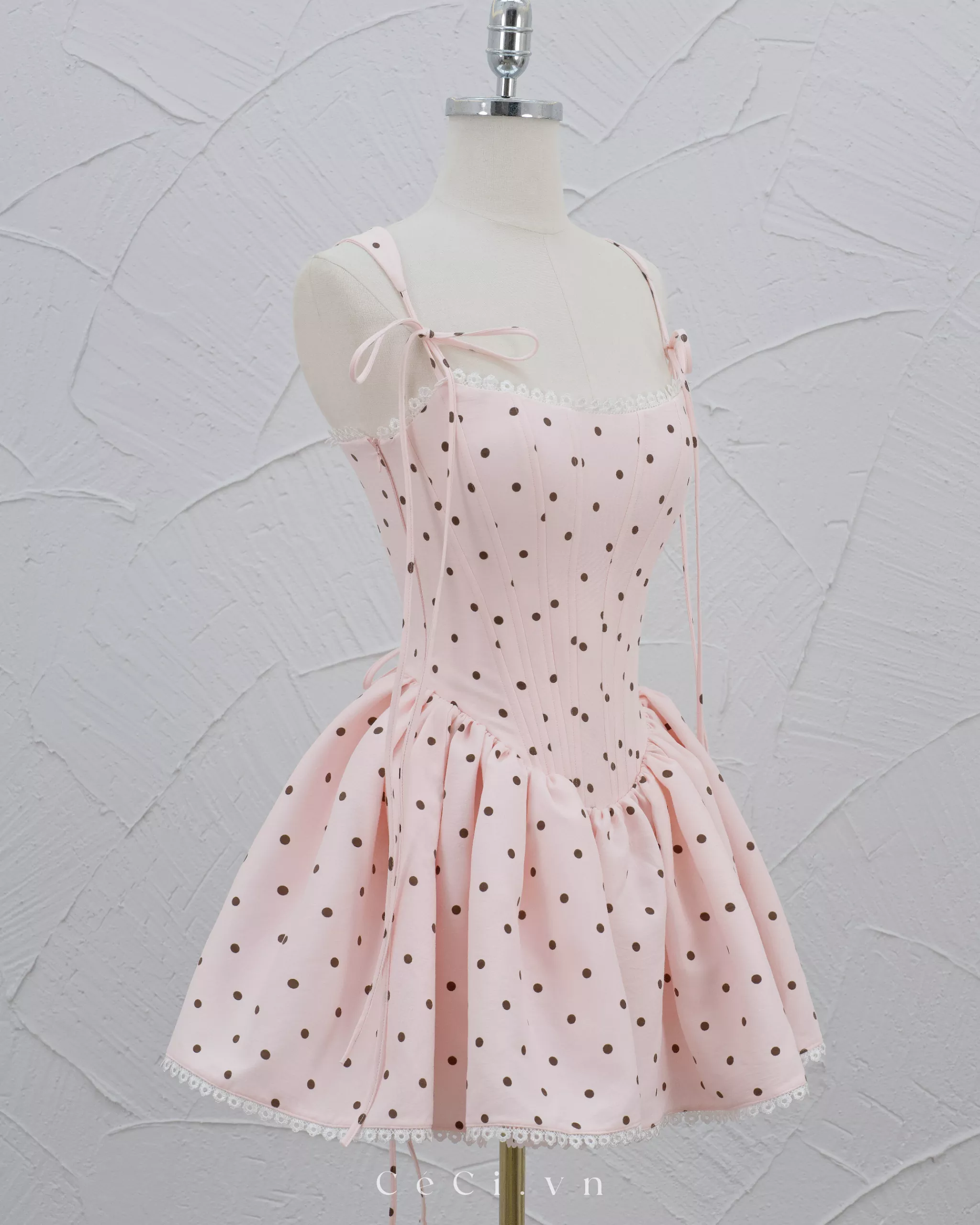 CALINA DRESS 738 - ROSE POLKA - Ảnh 4