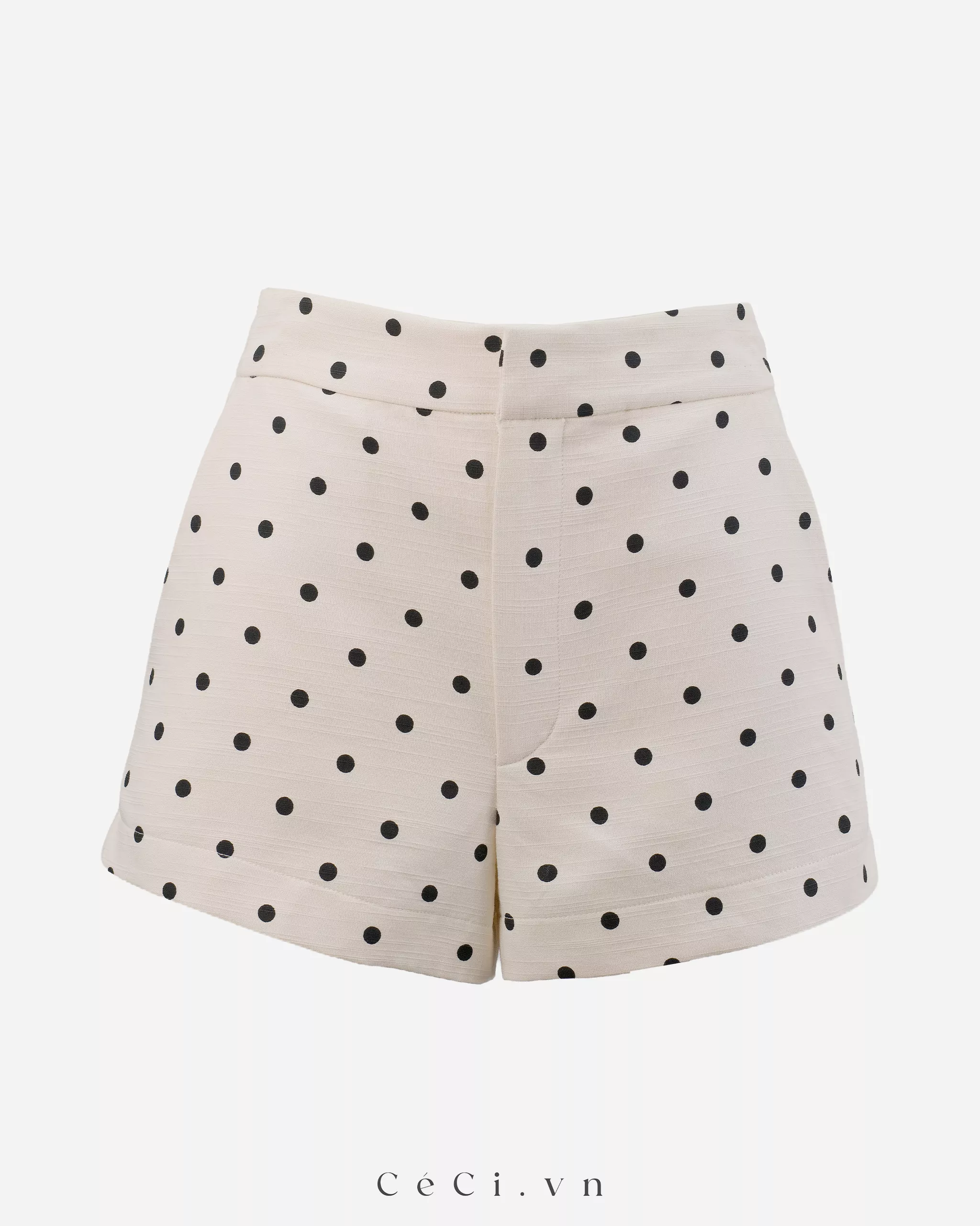 AMORA SHORT 749 - IVORY POLKA