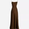 LIVIA DRESS 768 - MOCHA POLKA