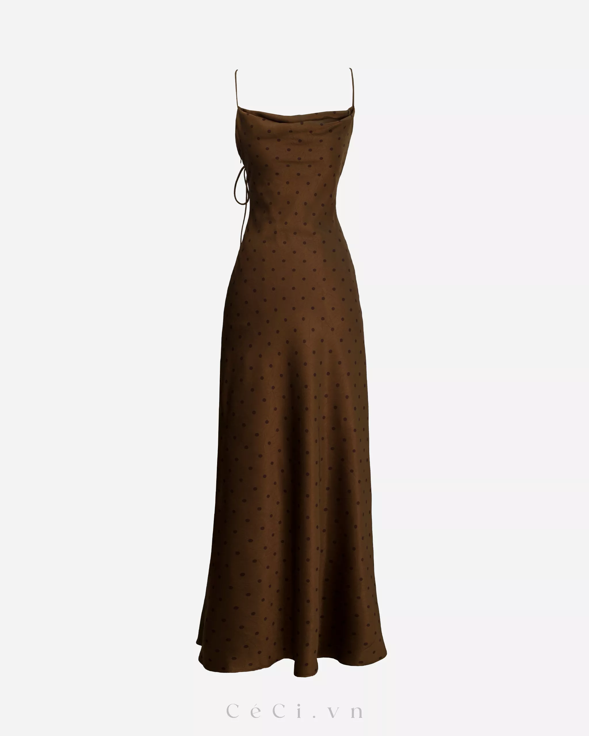 LIVIA DRESS 768 - MOCHA POLKA