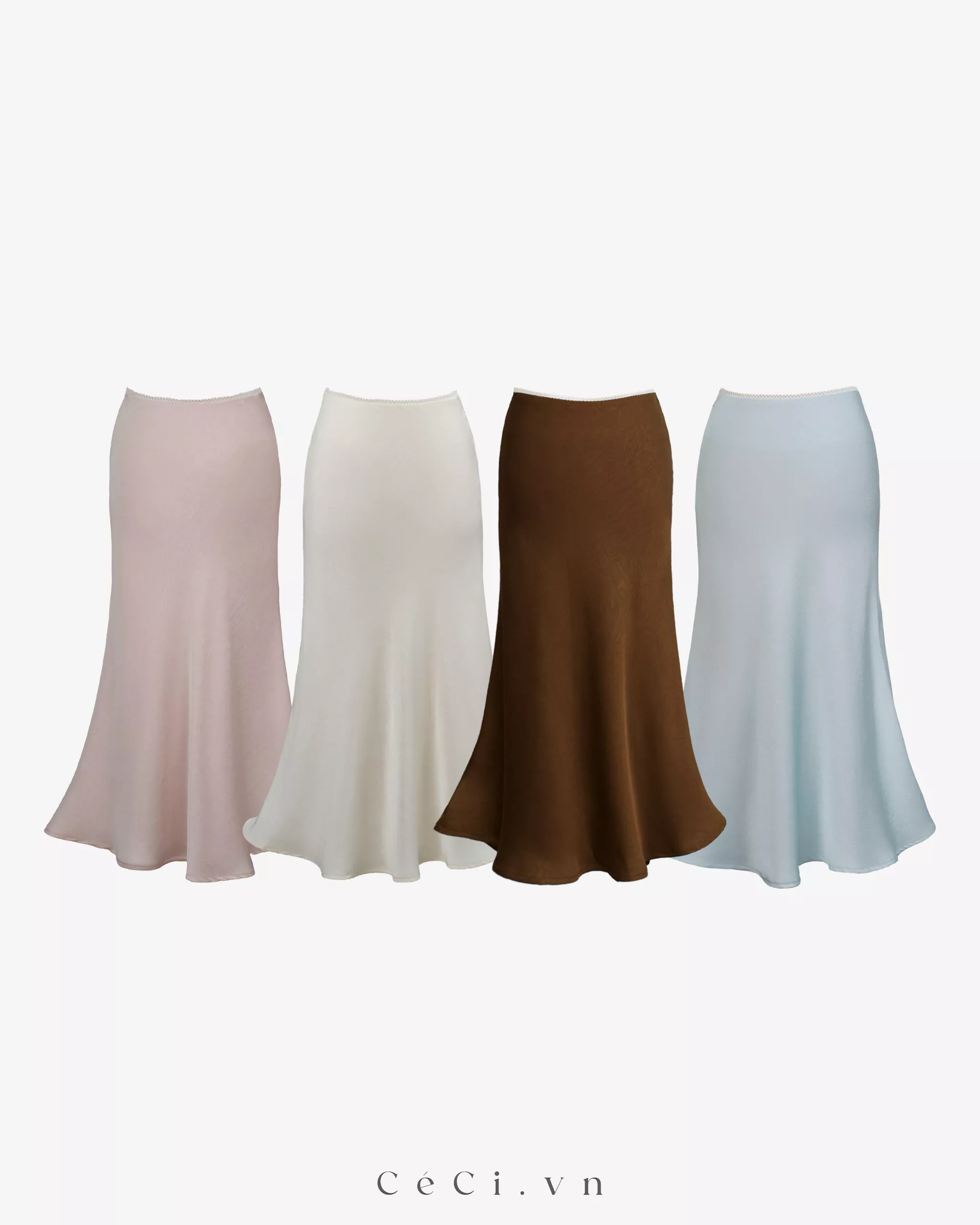 Alternative view of LUMI SKIRT 788 - PEARL VEIL