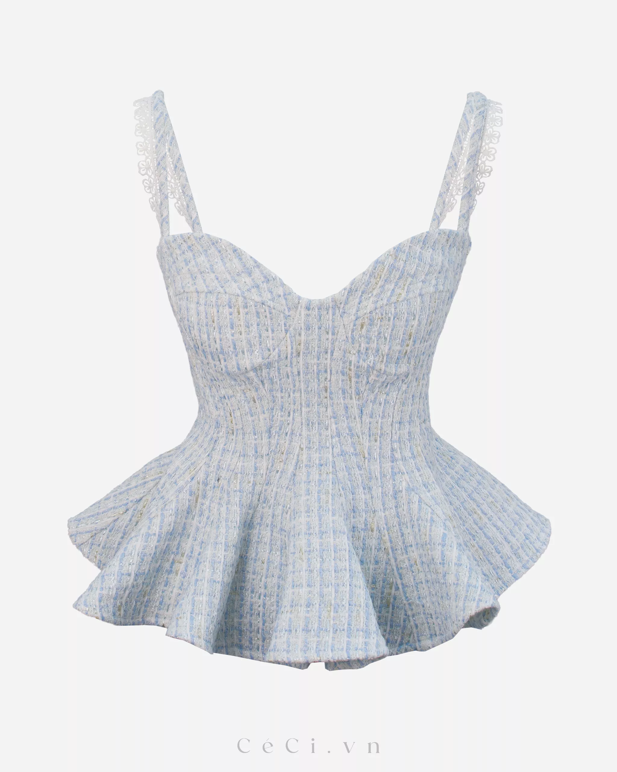 LOLA TOP 794 - TWEED BLUE
