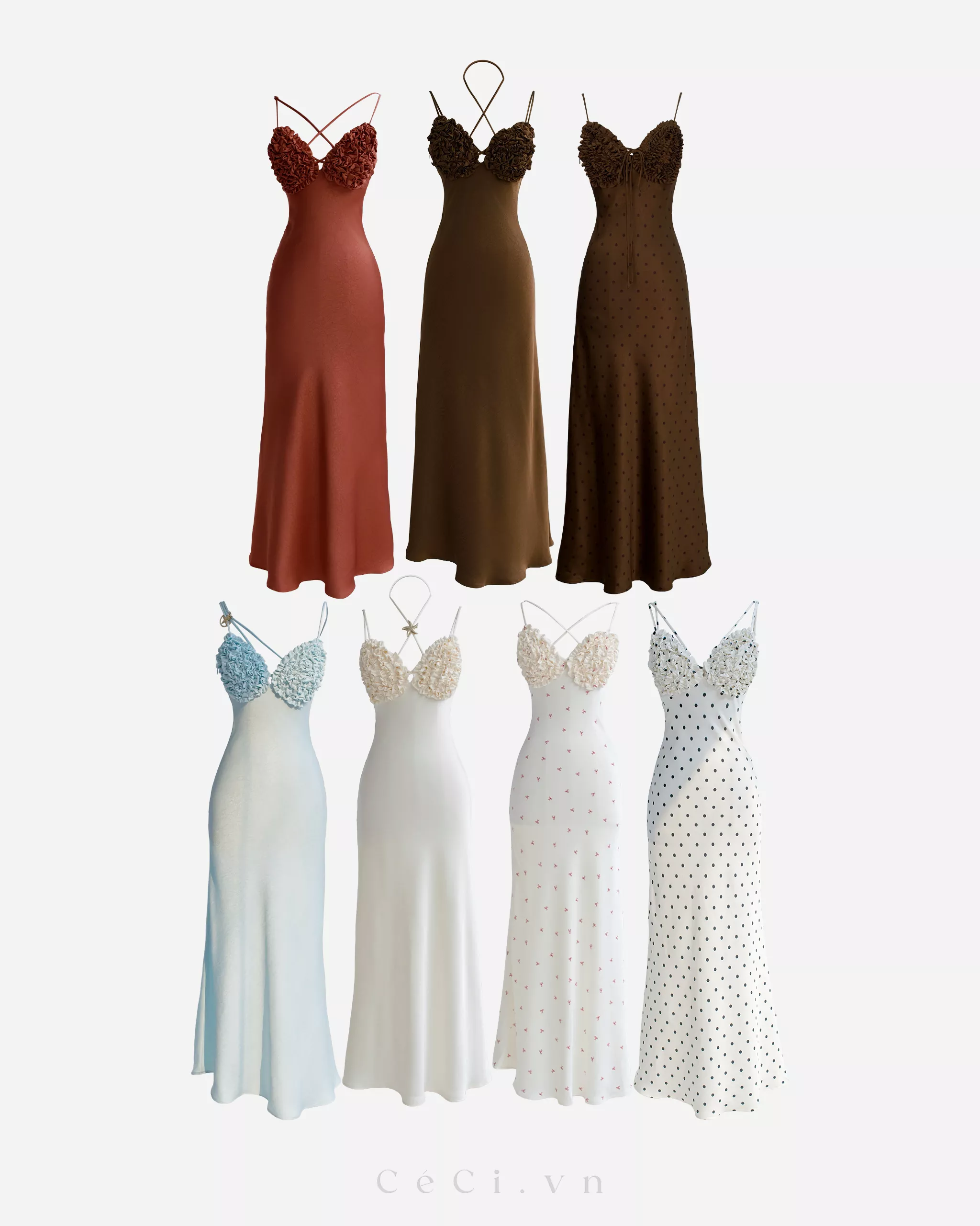 Alternative view of SIENNA DRESS 740 - MOCHA POLKA